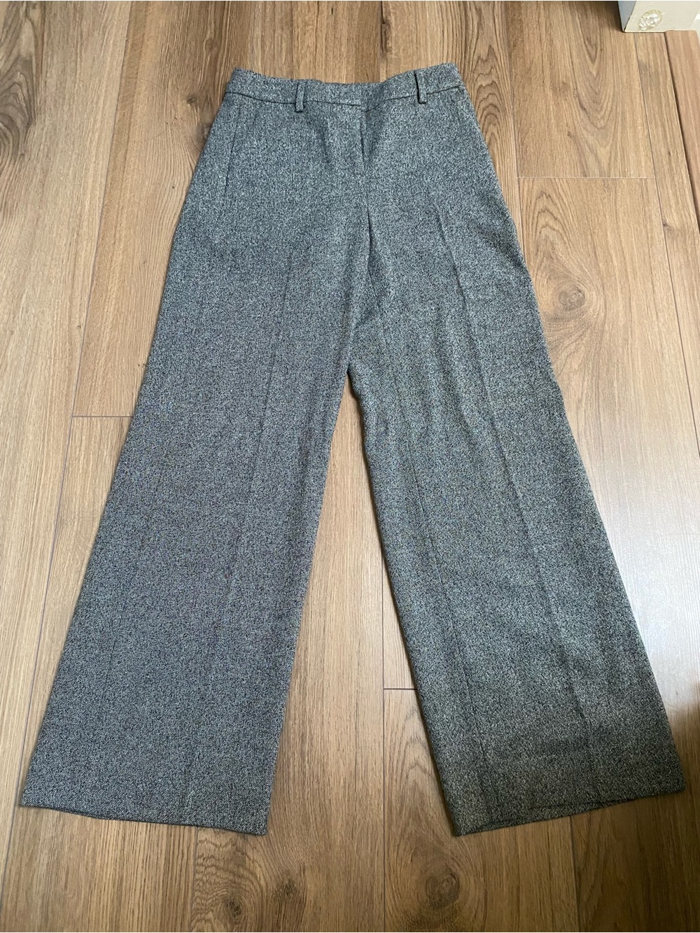 RW&CO. Wide-Leg Gray Tweed Pants